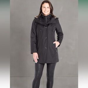 Fleet‎ Street LTD Trench coat Elegant Women's Black zise X-Large